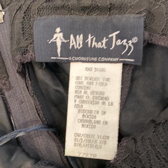 All That Jazz Vintage 90’s Black Lace Mini Dress Sz 2 Nylon Rayon Lined Zipper - Picture 5 of 12